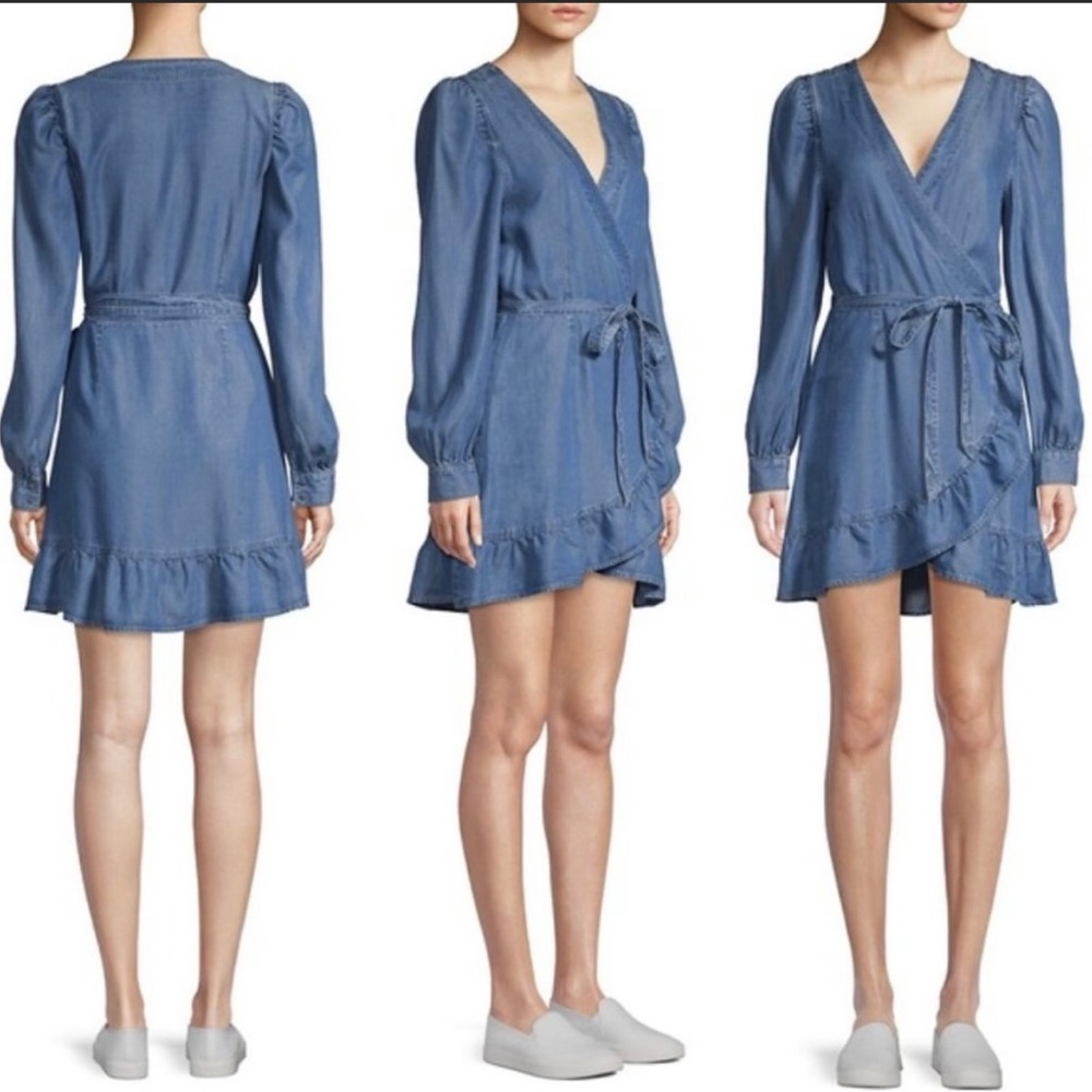 PAIGE Kendry long sleeve ruffle short dress